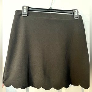 Black scalloped bottom skirt